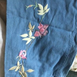 Blair Elastic Waist Jeans with Embroidery